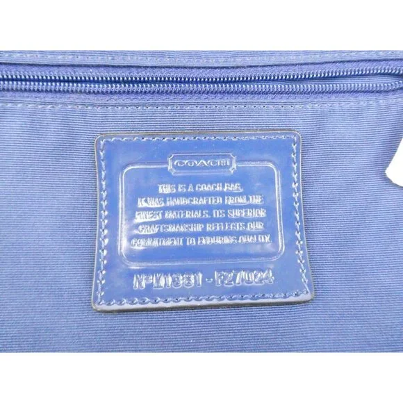 Coach Signature Navy Foldover Crossbody F27024 - Picture 12 of 16